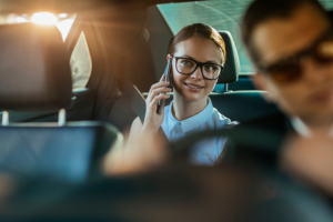 lady in car