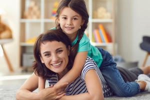 child with nanny